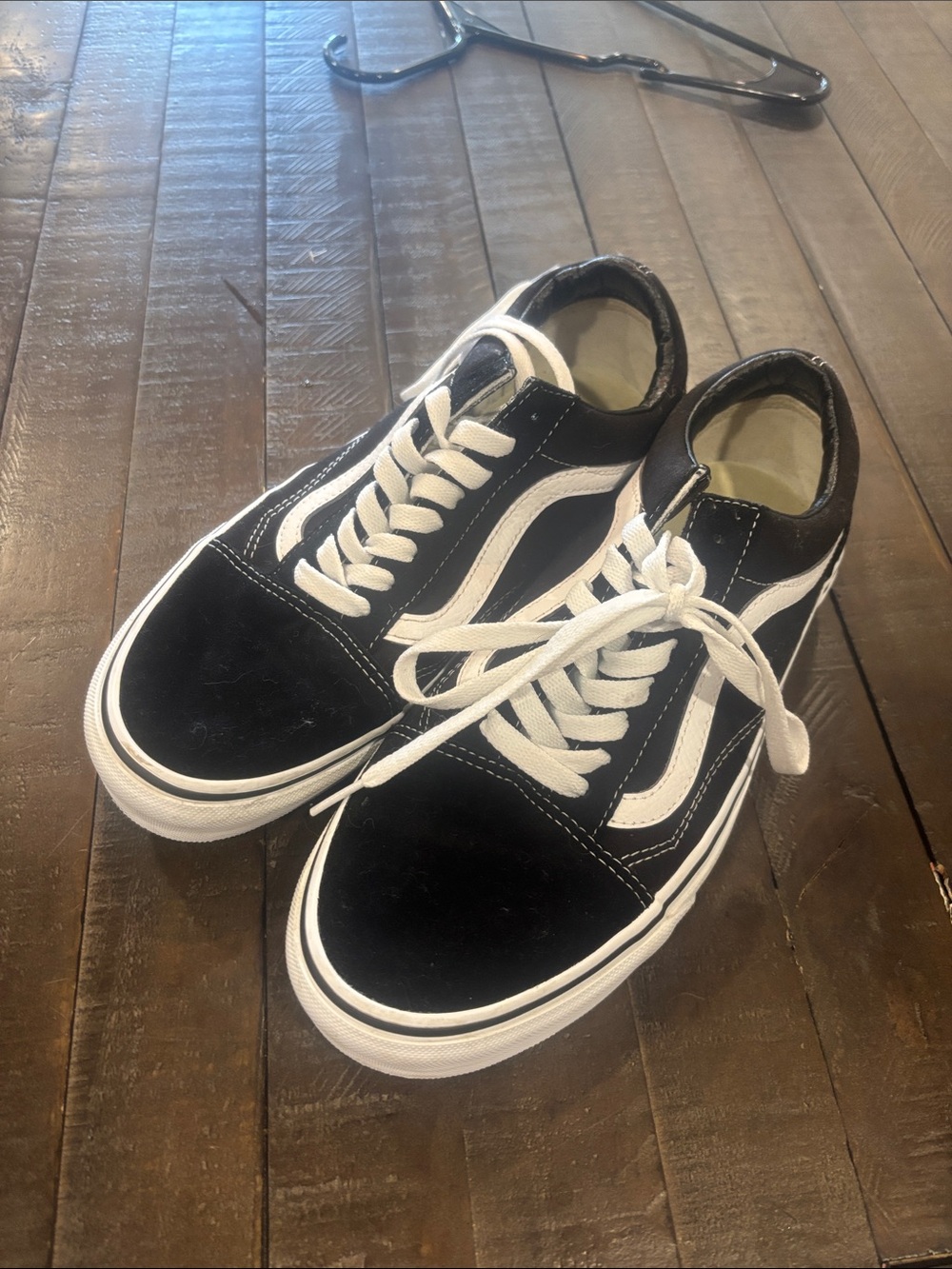 Vans Black and White Low-Top Skate Sneakers - Men